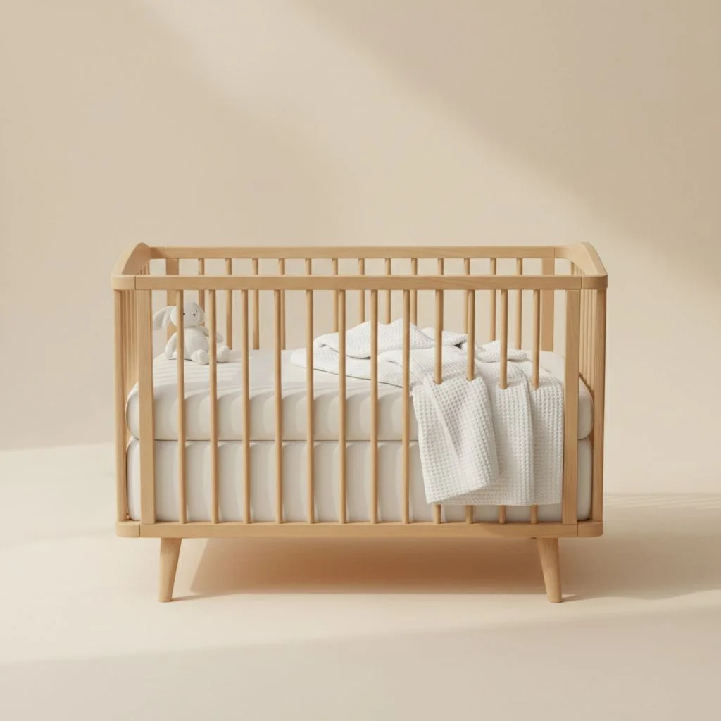 wooden cot