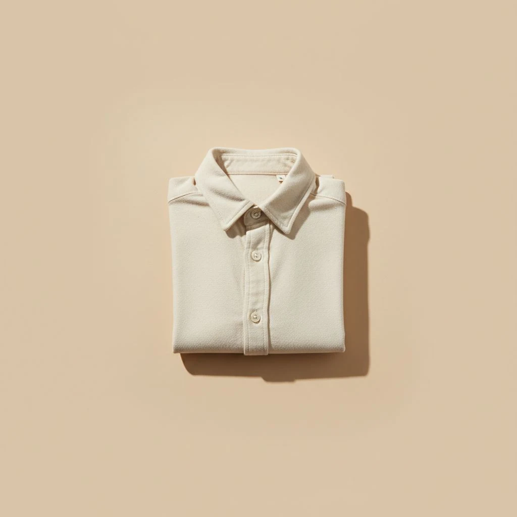 folded button-up shirt