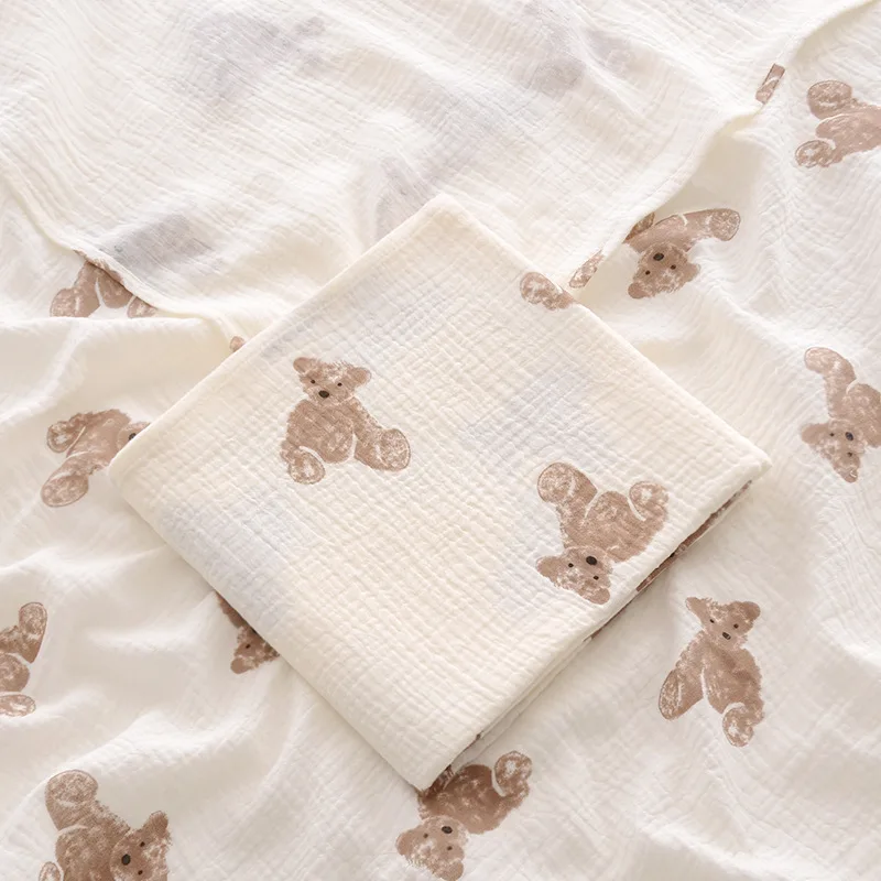 100X100cm Baby Receive Blanket for Newborn Cotton Muslin Swaddle Blanket Bedding Infant Bath Towel Baby Items Mother Kids