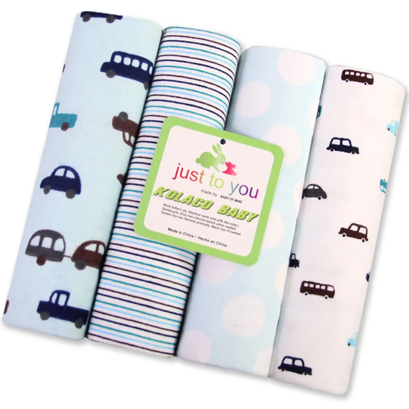 4 Pcs/Lot Baby Bed Sheet 100% Cotton 76*76cmSize Infant Cot Crib Sheet Girl Boy Baby Bedding Set Newborns Receiving Blanket