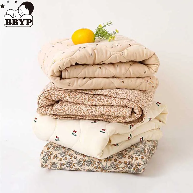 85x100cm Cotton Baby Comforter for Newborn Warm Printed Quilt Crib Kids Children Bed Linen Soybean Fiber Winter Cute Bedding