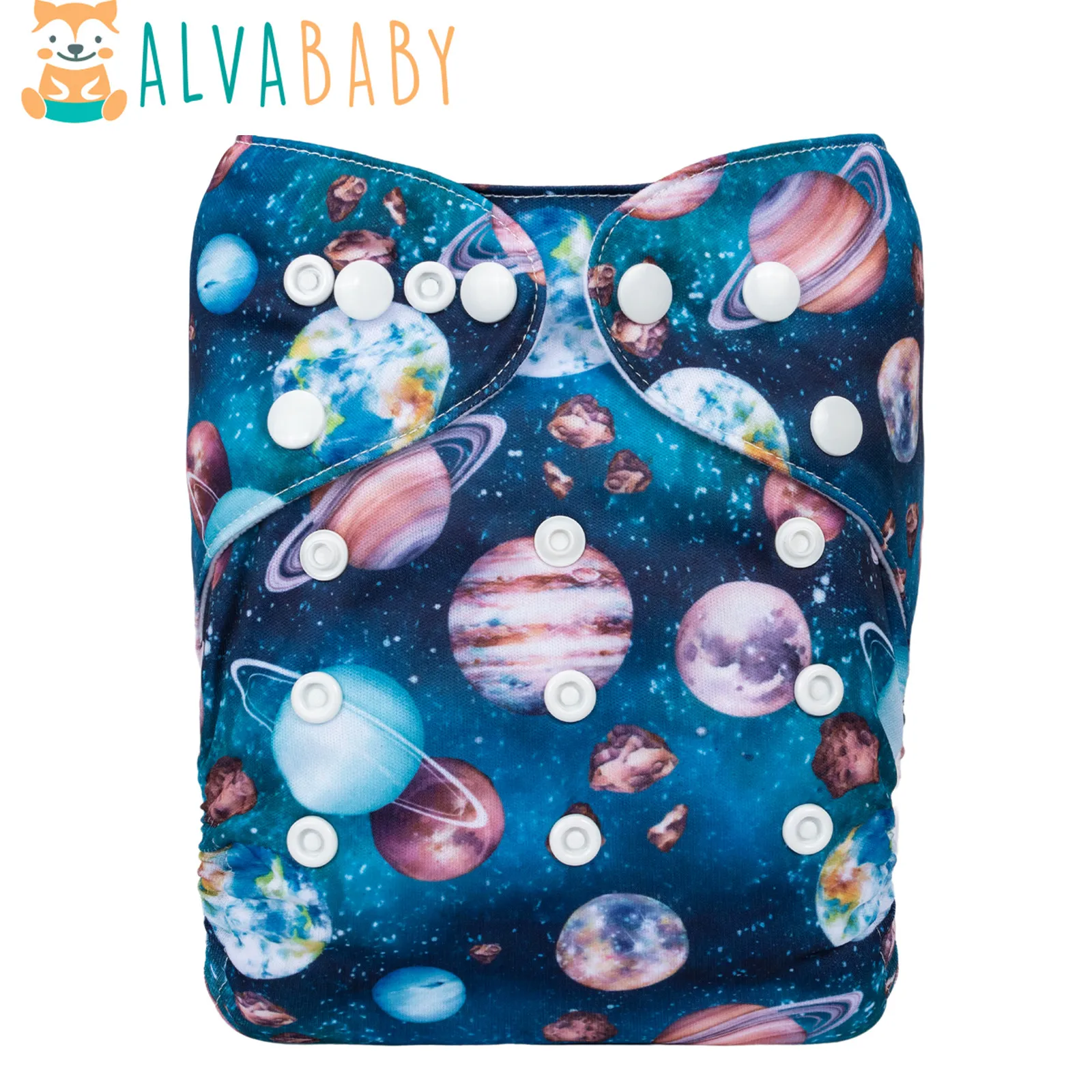 ALVABABY Eco-friendly Baby Cloth Nappy Ecological Cloth Diaper Adjustable Nappy Reusable Diaper Fit 0-2year 3-15kg