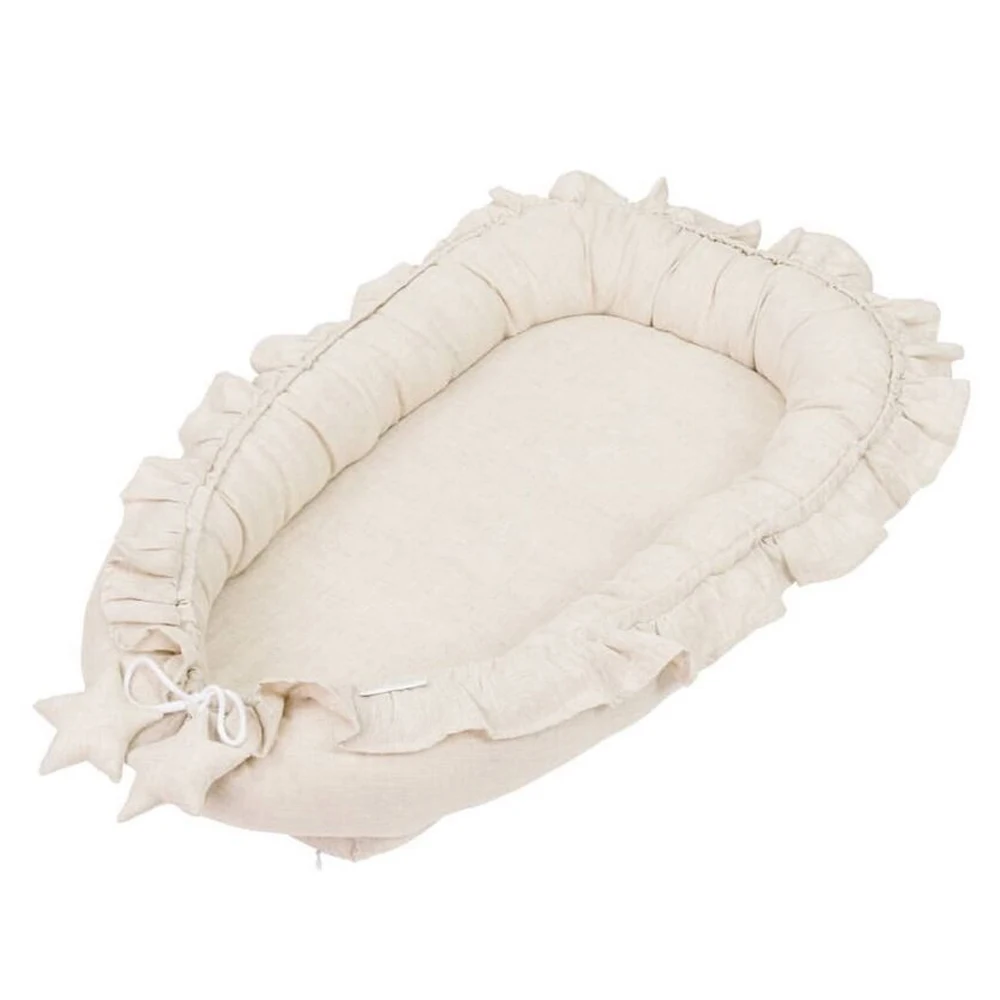 Baby Bed Removable Sleeping Nest Crib Lace Decoration with Pillow Travel Playpen Cot Infant Toddler Infant Cradle Mattress