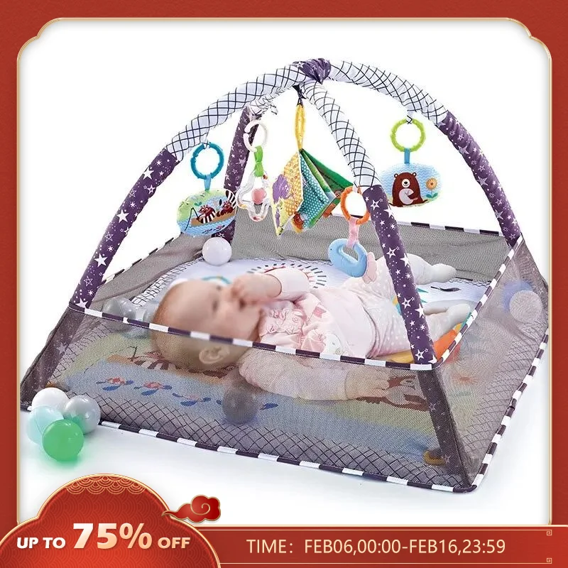 Baby Fitness Frame Crawling Play Mat Multifunction Fence Floor Toddler Activity Gym Game Activity Blanket Newborn Kids Toys