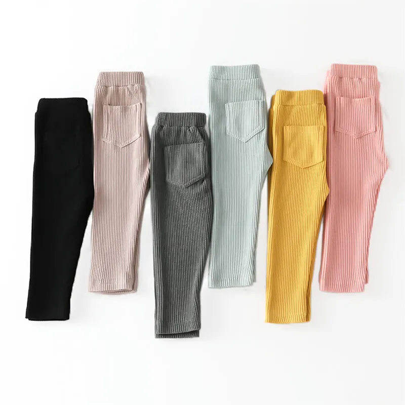 Baby Girls Leggings Cotton Big PP Pants Spring Autumn Kids Girls Pants Fashion Solid Long Trousers Children’s Pants 2023 New