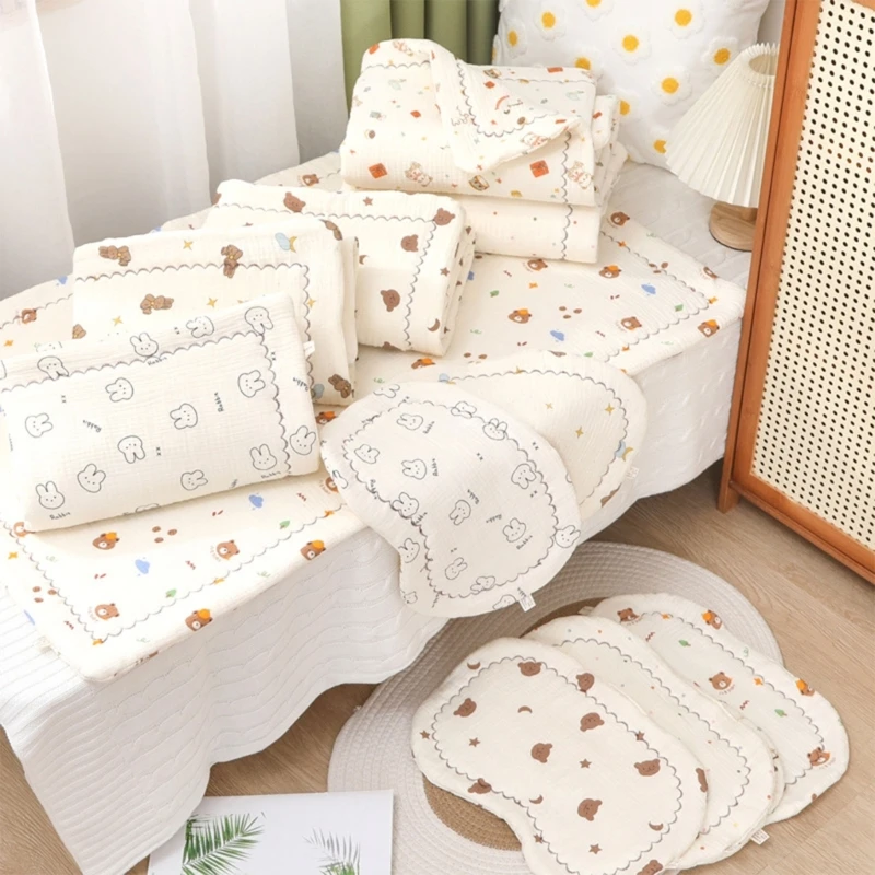 Baby Mattress Cushion Pillow Set Kids Mattress Cotton Cushion Bedding Essential Kindergarten Mattress Naptime Pillows