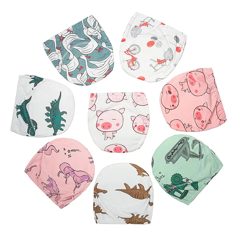Baby Potty Toilet Training Pants Nappies Cartoon Boys Girls Underwear for Toddler Cotton Panties Reusable Diapers Cover
