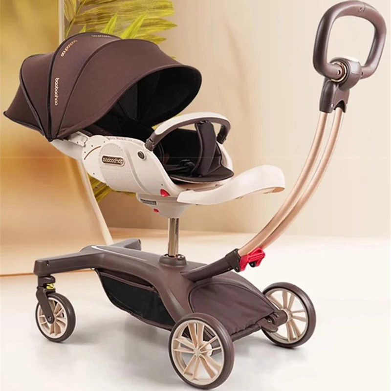 Baby Stroller Lift Can Lie Three-Gear Adjustable Umbrella Car High Landscape Bidirectional Implementation of Children’s Stroller