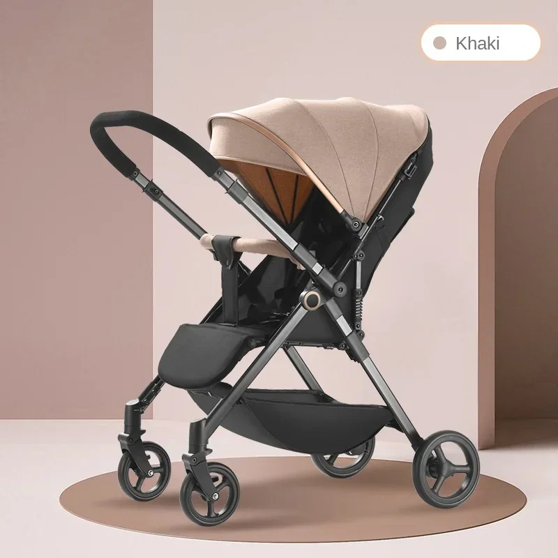 Baby Stroller Newborn Baby Two-way Swivel Seat Ultra-lightweight High Landscape Folding Four-wheeled Shock-absorbing Stroller