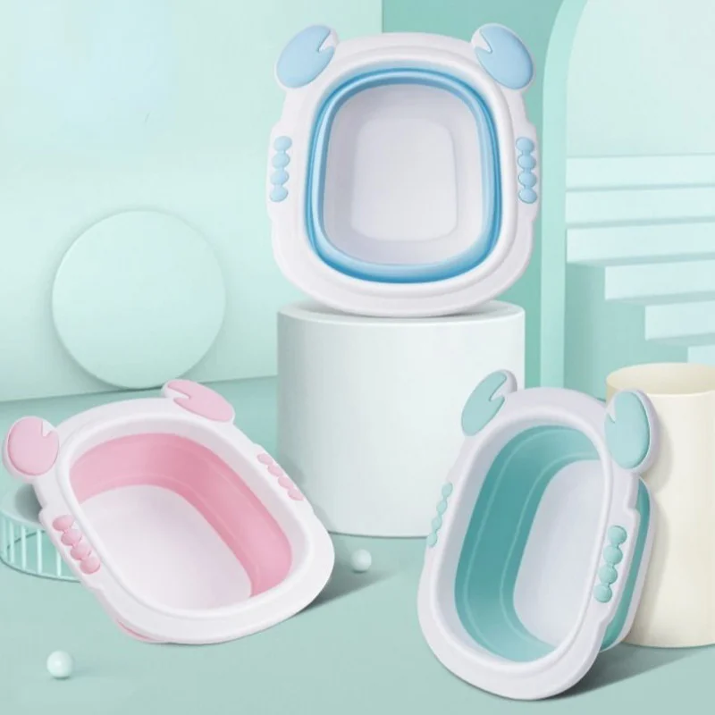 Baby Wash Basin Baby Products Baby Bath Tub Portable Folding Washbasin Baby Basin Newborn Washbasin Baby Accessories