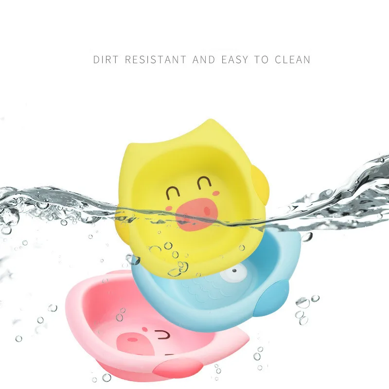 Baby Washbasin Cartoon Thickened Household Kids Bathtubs Newborn Bath Tub Children Plastic Basin Sink Foot Bucket 3 Colors