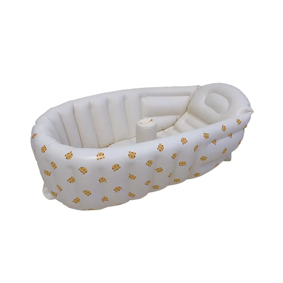 Cartoon inflatable baby bathtub children’s paddling pool portable newborn swimming pool baby toiletries