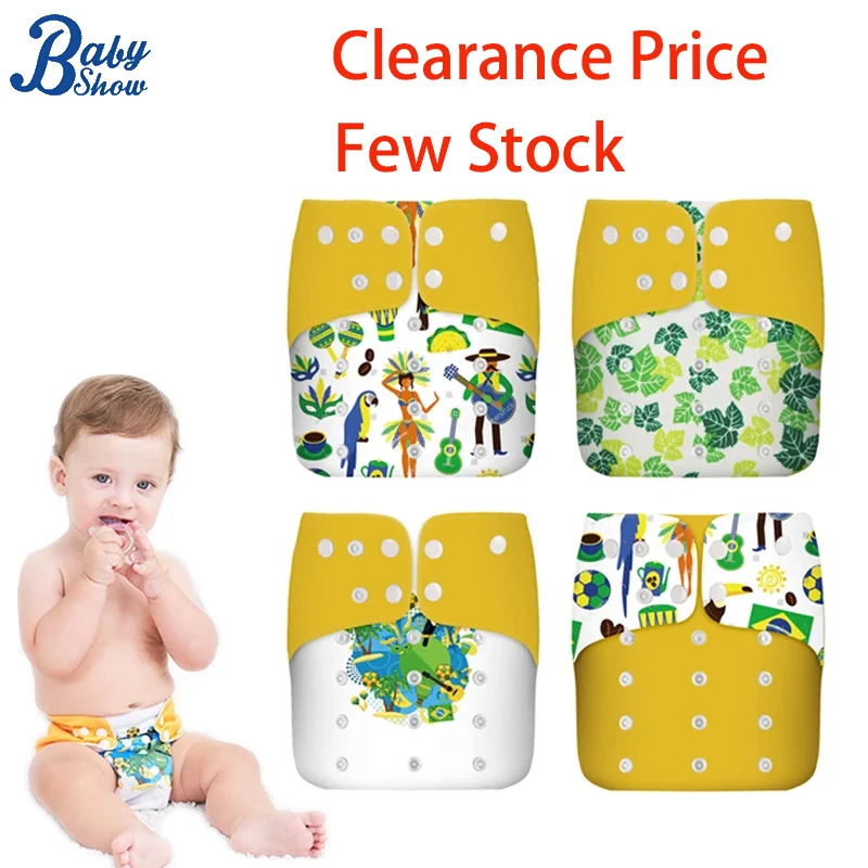 Clearance Price! Washable Reusable Cloth Diaper Baby Ecological Adjustable Real Pocket Nappy Suede Cloth Diapers for Kids
