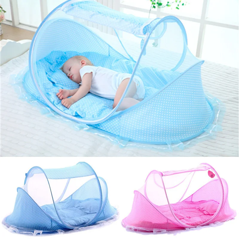 Foldable Baby Bedding Set with Mosquito Net Boy Girl Portable Newborn Crib Sleepping Bed Basket Pillow Cot Cradle for Babynest