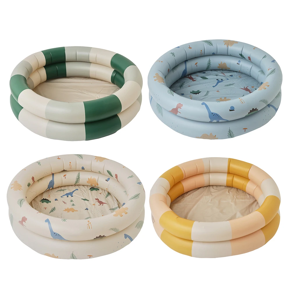 Inflatable Baby Swimming Pool Kids Bath Tub Outdoor Paddling Pool Soft PVC Round Fence Play Space Room Bath Pool Water Toy
