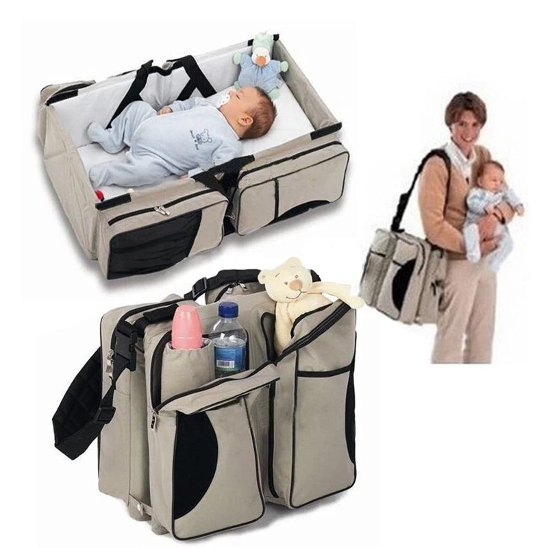 Multi-function Portable Travel Bed for Newborn Baby Crib Bed Mummy Packing Bag Folding Safety Outdoors Baby Carry Cot