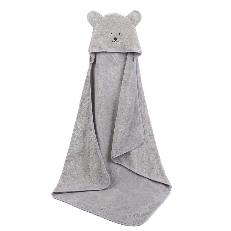 Newborn Baby Bath Towel with Hood Cartoon Coral Fleece Infant Towels Blanket Newborn Baby Bathrobe