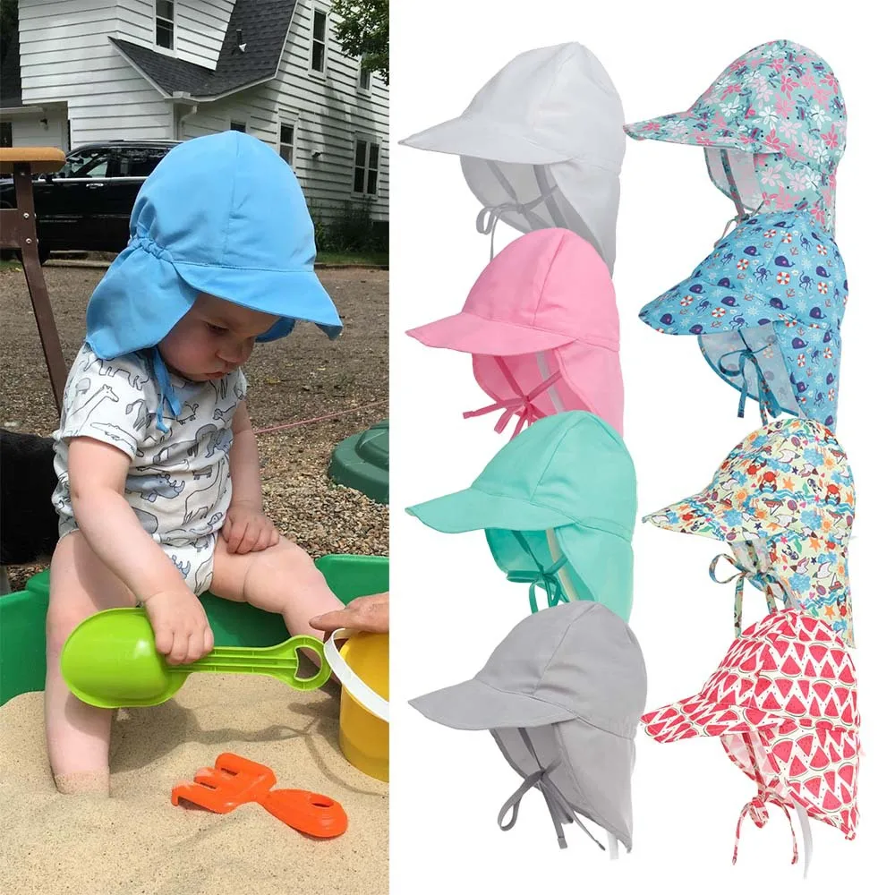 Quick-drying l Children’s Bucket Hats For 3 Months To 5 Years Old Kids Wide Brim Beach UV Protection Outdoor Essential Sun Caps