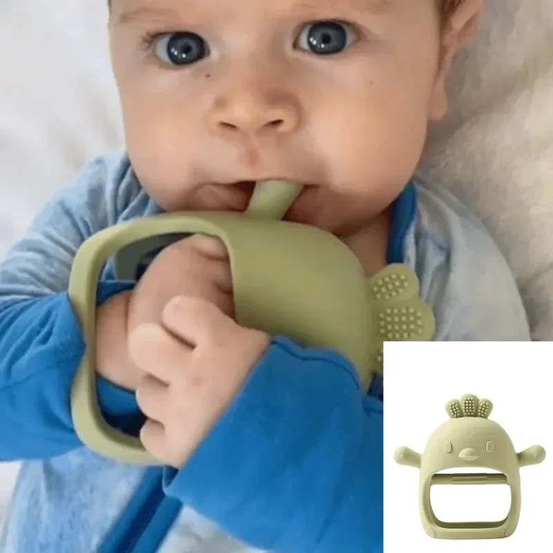 Silicone Teether Mitten – for Gum Massage and Sucking Needs Prevention A 3D Baby Teething Toy Silicone Teething Glove