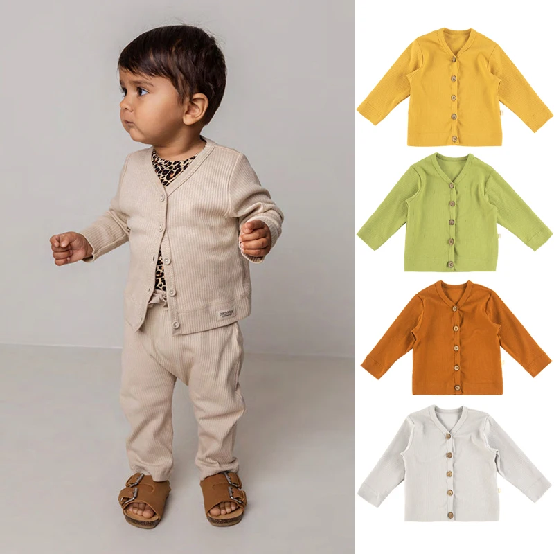 Spring and Autumn Coat for baby boys girls Children’s top Solid 1 pcs Sweater hoodie Long-sleeved Fashion baby clothes