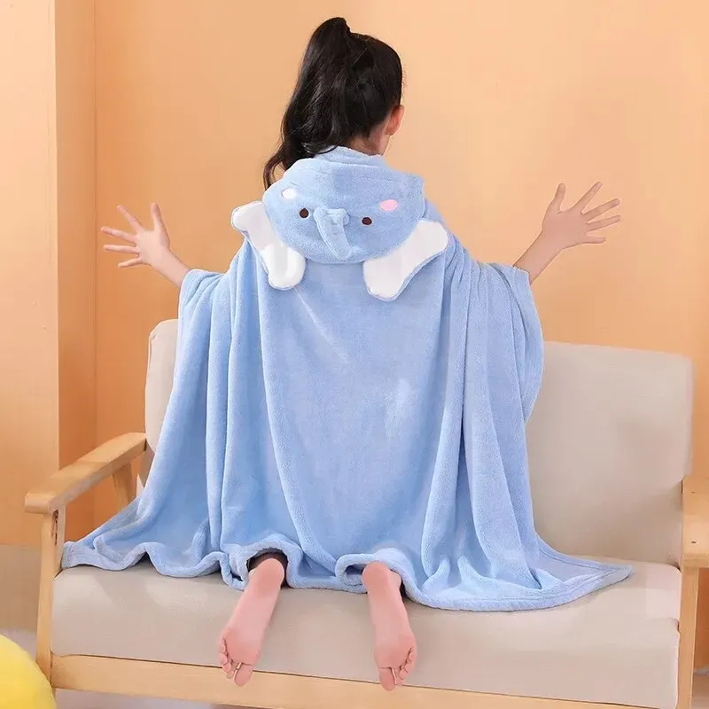 Ultra-soft Children’s Bath Towel Hood For Boys Girls Baby Bathrobe Absorbent Kids Cape Bathing Accessories