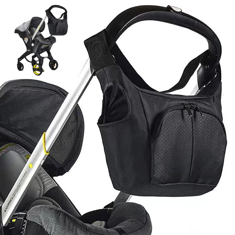 mommy storage bag for doona Stroller accessories portable diaper bag compatible with stroller black waterproof storage bag