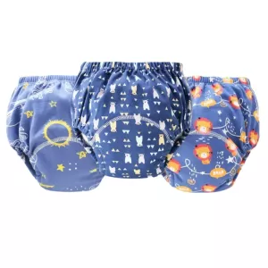 3PC 6 Layer Waterproof Reusable Cotton Baby Training Pants Infant Shorts Underwear Cloth Baby Diaper Nappies Panties