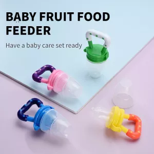 4Pcs Baby Pacifiers Feeder Set Kids Food Fruit Milk Feeder Nipples Newborn Nipple Fresh Fruit Food Vegetable Feeding Soother