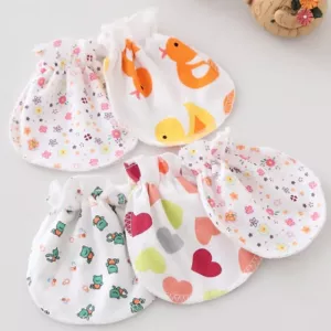 5 Pairs Cotton Baby Anti Scratching Gloves Newborn Gloves Protection Face Baby Mittens Infant Accessories