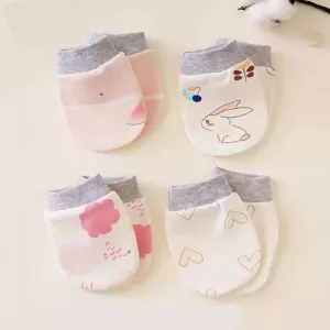 5 Pairs/Set Baby Cotton Soft Mitten Newborn Anti-eat Hand Anti Scratch Face Protect Glove Baby Gloves 0-3 Months