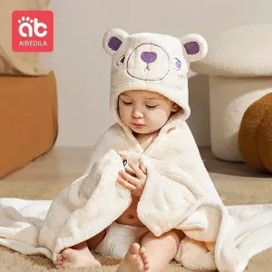 AIBEDILA Baby Bath Robe Kids Newborn Bathrobe Baby Towel With Hood Bathrobes High Quality Shower Products New Born Care AB6606