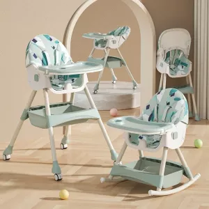 Adjustable Baby Dining Chair Rocking Dining Chair Double Layered Household Dining Reclining Chair