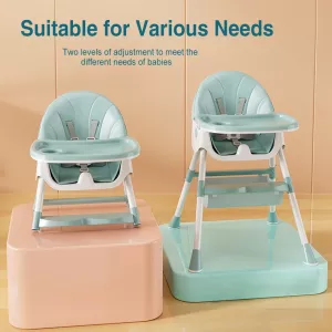 AnGku Comfort and Safety Baby Dining Chair Versatile Child High Chair with Adjustable Backrest Foldable Children' Dining Chair