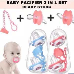 Anti-dropping Silicone Pacifier Baby Set Baby Pacifier Soother Puting Susu With Box BPA Free