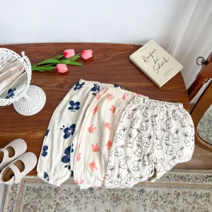 Autumn And Spring Newborn Infant Baby Boys And Girls Cotton Rabbit Trousers Kids Korean Fashion Soft Casual Soft Pants