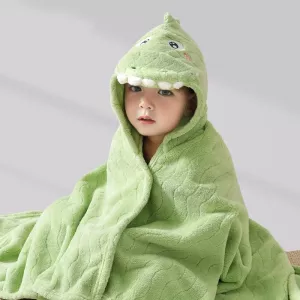 Baby Bath Towel Infant Warm Soft Skin Absorbent Quick Drying Bathrobe Cartoon Animal Hat Cape Portable Creative Shower Products