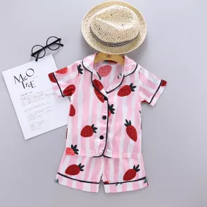 Baby Pajamas Girl Sleeve Short Cartoon Sleepwear Outfits Tops+Shorts Boy Toddler Girls Outfits&Set Warm Baby Pajamas