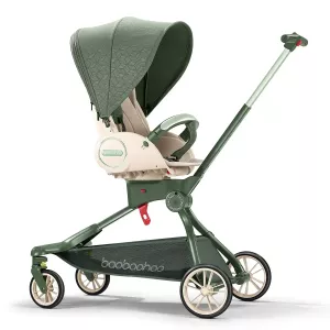 Baby Stroller High Landscape Lightweight Folding Travel Stroller Newborn Baby Two-way Swivel Seat Shock Absorption Stroller