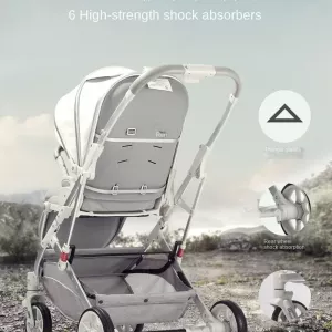 Baby Stroller Newborn Baby Two-way Swivel Seat High Landscape Lightweight Folding Stroller Can Sit and Lie Down Stroller