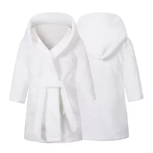 Children'S Pajamas And Bathrobes Solid Color Soft Robe Personalized Princess Sleepwear Warm Loungewear Home Clothes 2-12Years