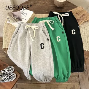 Cotton 2023 Spring Autumn School Children Pants Sports Little Boys Girls Sweatpants Toddler Casual Trousers Kids Wear For 1-10Y