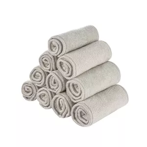 Elinfant 3 layers gray microfiber 4/8/10pcs cloth diaper nappy insert super absorbent 35x13.5cm fit baby cloth pocket diaper