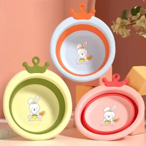 Foldable washbasin Children's folding toilet Portable baby washbasin Plastic household baby basin Maternal and Infant Supplies