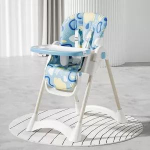 Folding Baby High Chair 6 Months Plus, 2-in-1 with Footrest, Detachable Double Tray, Easy to Clean Feeding