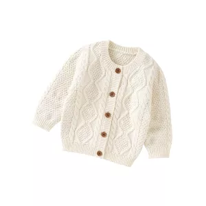 Fresh Solid Color Long Sleeve O-neck Knit Cotton Spring & Autumn Newborn Baby Boys & Girls Sweater For 6-36M Infant Sweatshirt