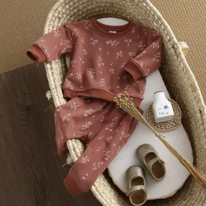 Infant Baby Boys Girls Clothes Autumn Long Sleeve Cotton Baby Sweatshirt Tops + Pants Toddler Clothing Outfit Set For 0-3Years