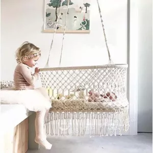 Infant Hanging Cradle Crib, Baby Bassinet and Portable Swing for Nursery