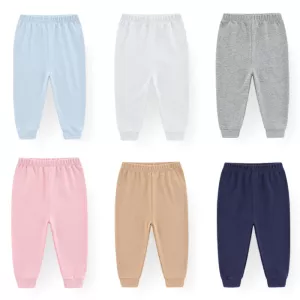 Kiddiezoom 1 Pcs Four Seasons Fashion Solid 100%Cotton Baby Boy Girl Pants Soft 100%Cotton Infants Trousers Accessories