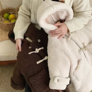 Kids' Overcoat Autumn and Winter Clothing 2023 New Boys' Fleece-Lined Thickened Korean Style Lamb Wool Long Warm Coat Winter