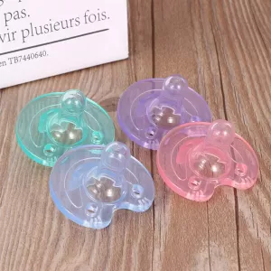 Lovely Newborn Baby Orthodontic Dummy Pacifier Transparent Infant Kids Food Grade Safety Silicone Teat Nipple Soother Pacifier
